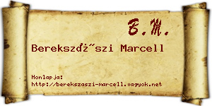 Berekszászi Marcell névjegykártya